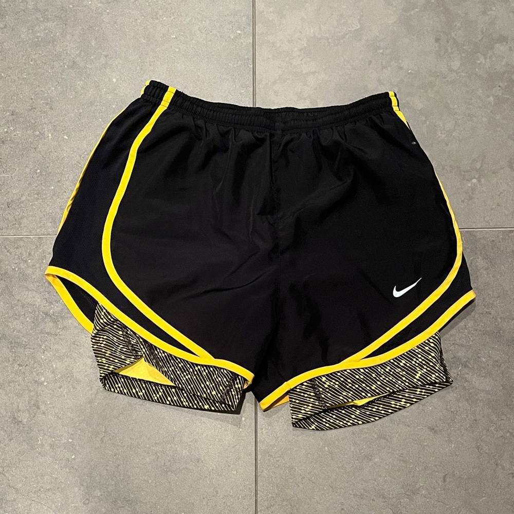 Nike Athletic Shorts in Black and Yellow
